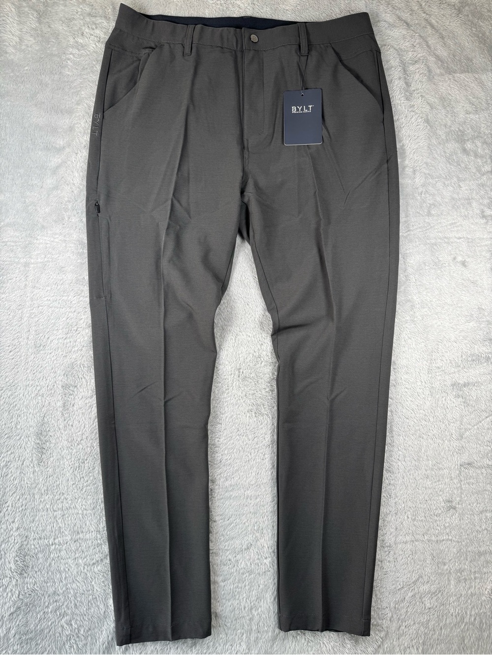 NWT BYLT Kinetic Pant 2.0 Gray Performance Stretch Pants 36